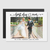 Beste dag ooit kalligrafie hart magneet Kaart (Voorkant / Achterkant)