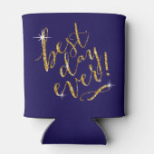 BESTE DAG OOIT kiezen voor achtergrondkleur | Goud Blikjeskoeler (Achterkant)