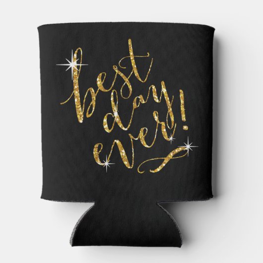 BESTE DAG OOIT kiezen voor achtergrondkleur | Goud Blikjeskoeler (Achterkant)