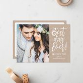 Beste dag ooit Kraft Dank je wel Kaart Notitiekaartje (Voorkant / Achterkant in situ)