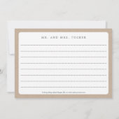 Beste dag ooit Kraft Dank je wel Kaart Notitiekaartje (Achterkant)