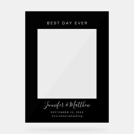 Beste dag ooit | Lijst voor weduwfoto's Acryl Bord (Voorkant)