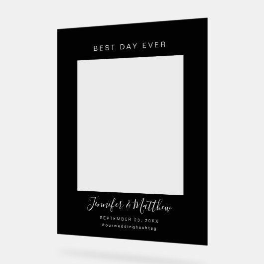 Beste dag ooit | Lijst voor weduwfoto's Acryl Bord (Hoek)