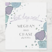 Beste dag ooit Lila mosterdblauw Wijn Etiket