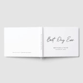 Beste dag ooit | Minimale dag van het witte huweli Gastenboek (Volledig)