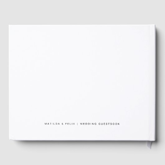 Beste dag ooit | Minimale dag van het witte huweli Gastenboek (Achterkant)