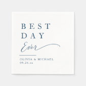 Beste dag ooit | Minimale dag van het witte huweli Servet (Voorkant)