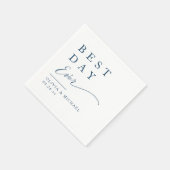 Beste dag ooit | Minimale dag van het witte huweli Servet (Hoek)