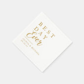 Beste dag ooit | Minimale dag van het witte huweli Servet (Hoek)