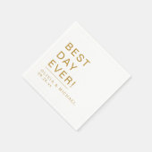 Beste dag ooit | Minimale dag van het witte huweli Servet (Hoek)