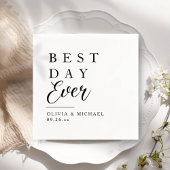 Beste dag ooit | Minimale dag van het witte huweli Servet