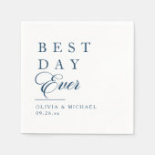 Beste dag ooit | Minimale dag van het witte huweli Servet (Voorkant)