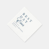 Beste dag ooit | Minimale dag van het witte huweli Servet (Hoek)