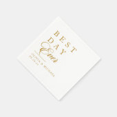 Beste dag ooit | Minimale dag van het witte huweli Servet (Hoek)