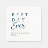 Beste dag ooit | Minimale dag van het witte huweli Servet (Voorkant)