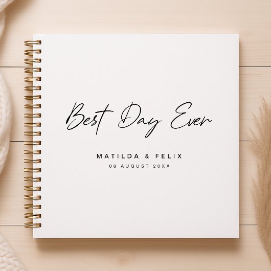 Beste dag ooit | Minimale Witte Dag Gast Notitieboek