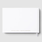 Beste dag ooit | Minimale witte en gouden trouwdag Gastenboek (Achterkant)