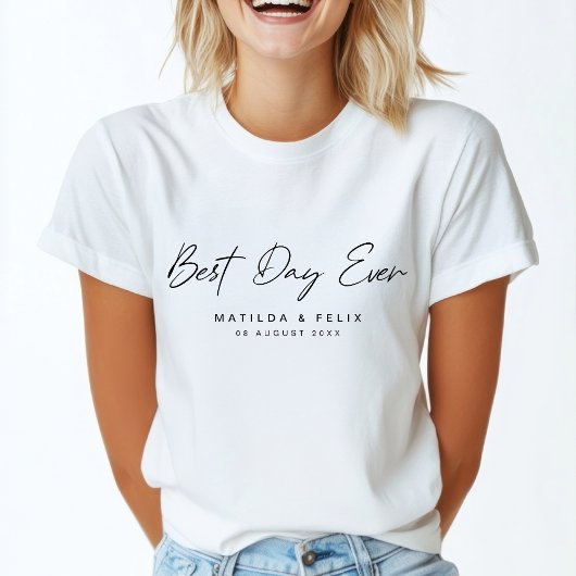 Beste dag ooit minimalistische eenvoudige dag van  t-shirt