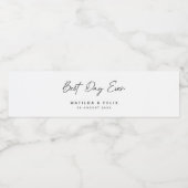 Beste dag ooit minimalistische eenvoudige dag van  waterfles etiket (Enkel label)