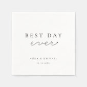 Beste dag ooit minimalistische elegante script bru servet (Voorkant)