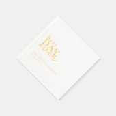 BESTE DAG OOIT! Modern, minimaal, wit, bruiloft Servet (Hoek)