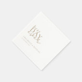 BESTE DAG OOIT! Modern, minimaal, wit, bruiloft Servet (Hoek)