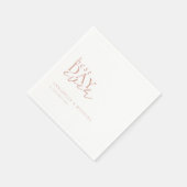 BESTE DAG OOIT! Modern, minimaal, wit, bruiloft Servet (Hoek)