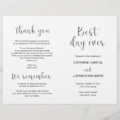 Beste dag ooit, Modern Wedding Foldable Program (Voorkant)