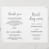Beste dag ooit, Modern Wedding Foldable Program (Voorkant / Achterkant)