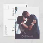 Beste dag ooit Moderne foto bruiloft Dank u Briefkaart (Voorkant / Achterkant)