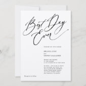 Beste dag ooit Moderne kalligrafie zwart-wit Kaart (Voorkant)