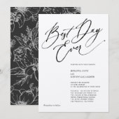 Beste dag ooit Moderne kalligrafie zwart-wit Kaart (Voorkant / Achterkant)