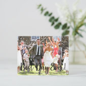 Beste dag ooit moderne trouwdag bedankt briefkaart (Staand voorkant)