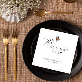 Beste dag ooit Monarch Butterfly Vrijgezellenfeest Servet