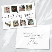 Beste dag ooit Multi Photo Wedding Bedankkaart