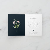 Beste dag ooit Navy bruiloft foto dank u Bedankkaart (Binnen)