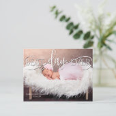 Beste dag ooit nieuwe babyfotografie briefkaart (Staand voorkant)