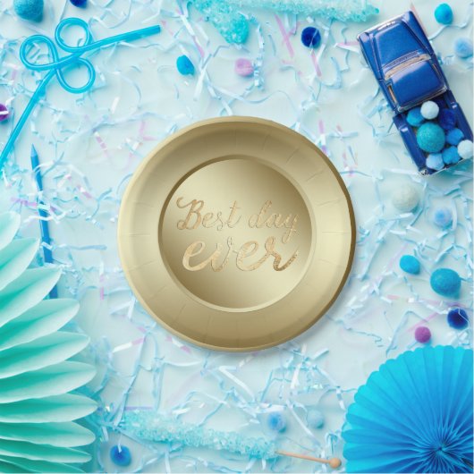 Beste dag ooit papieren bordje (Feest)