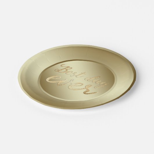 Beste dag ooit papieren bordje (Gekanteld)