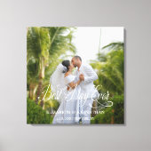 Beste dag ooit persoonlijke bruiloft canvas afdruk (Voorkant)