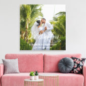 Beste dag ooit persoonlijke bruiloft canvas afdruk (Insitu (Woonkamer))