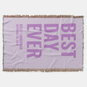 Beste dag ooit Persoonlijke huwelijksdeken cadeau Deken (Voorkant)