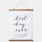 Beste dag ooit persoonlijke weddenschappen hangend wandkleed (Voorkant)