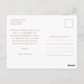Beste Dag Ooit Schattig Script Foto Huwelijk Bedan Briefkaart (Achterkant)