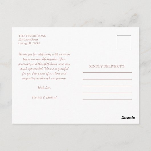 Beste dag ooit Schattigee script foto bruiloft dan Briefkaart (Achterkant)