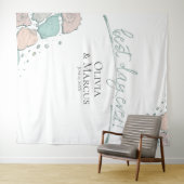 Beste dag ooit schelp koraal foto achtergrond wandkleed (In Situ (horizontaal))