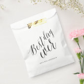 Beste Dag Ooit Script Chic Calligraphy Naam Trouwd Bedankzakje (Gezegeld)