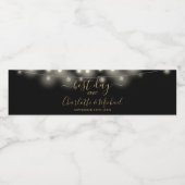 Beste dag ooit strijklichten zwart en gouden bruil waterfles etiket (Enkel label)