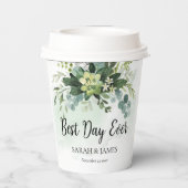 Beste Dag Ooit Succulent Bruiloft Bloemen Botanisc Papieren Bekers (Achterkant)