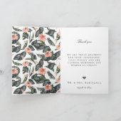 Beste dag ooit Tropische bruiloft foto Dank u Bedankkaart (Binnen)